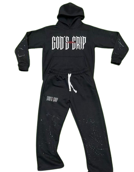 God's Grip Black Sweat suit